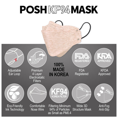 POSH KF94 Mask Melange Cherry Blossom (C07) POSH KF94 Mask Melange Cherry Blossom (C07)