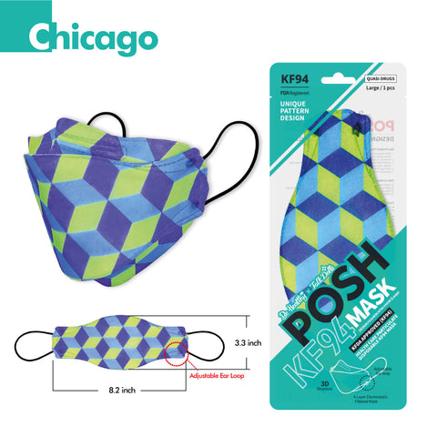 POSH KF94 Mask Chicago (B03) POSH KF94 Mask Chicago (B03)