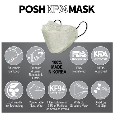 POSH KF94 Mask Melange Vanilla (C01) POSH KF94 Mask Melange Vanilla (C01)