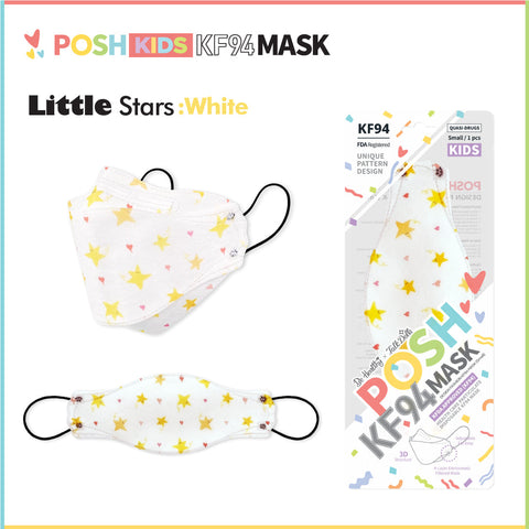 POSH KIDS KF94 Small Mask Little Stars - White (KA12) POSH KIDS KF94 Small Mask Little Stars - White (KA12)