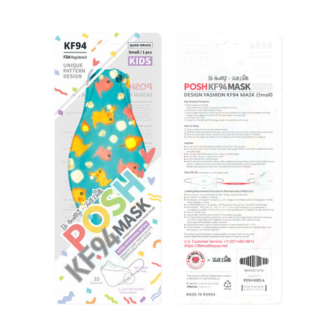 POSH KIDS KF94 Small Mask Little Dragons - Junior Green (KA16) POSH KIDS KF94 Small Mask Little Dragons - Junior Green (KA16)