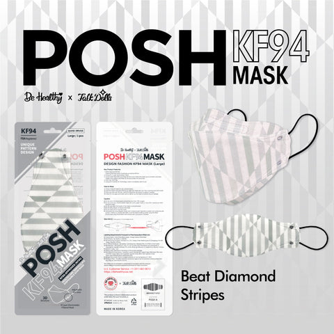POSH KF94 Mask Beat Diamond Stripes (A11) POSH KF94 Mask Beat Diamond Stripes (A11)
