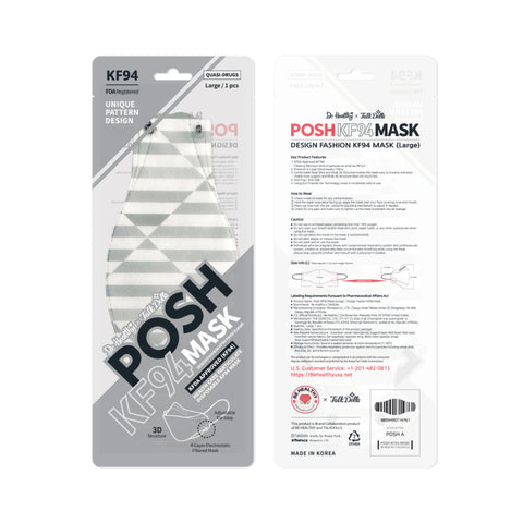 POSH KF94 Mask Beat Diamond Stripes (A11) POSH KF94 Mask Beat Diamond Stripes (A11)