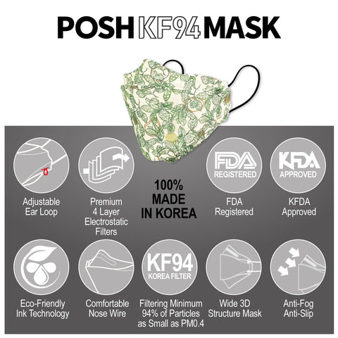 POSH KF94 Mask Peaceful Thursday (B09) POSH KF94 Mask Peaceful Thursday (B09)