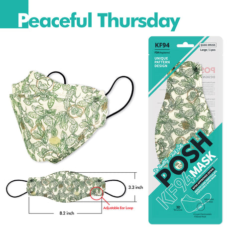 POSH KF94 Mask Peaceful Thursday (B09) POSH KF94 Mask Peaceful Thursday (B09)