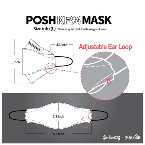 POSH KF94 Mask Bubble Gum and Cotton Candy Checkerboard (A08)