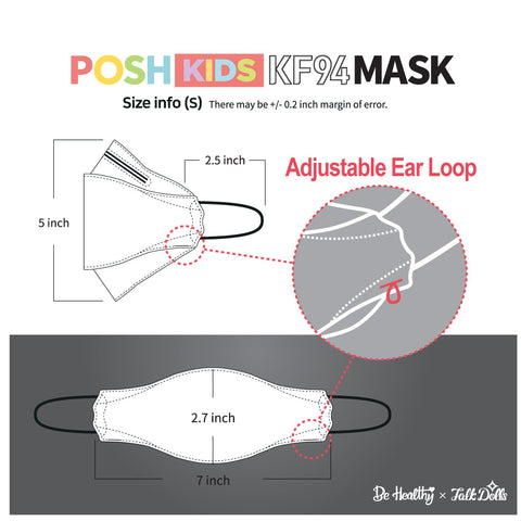 POSH KIDS KF94 Small Mask Little Dinos - Green (KA19)