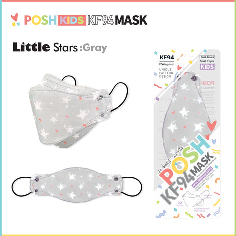 POSH KIDS KF94 Small Mask Little Stars - Gray (KA13)