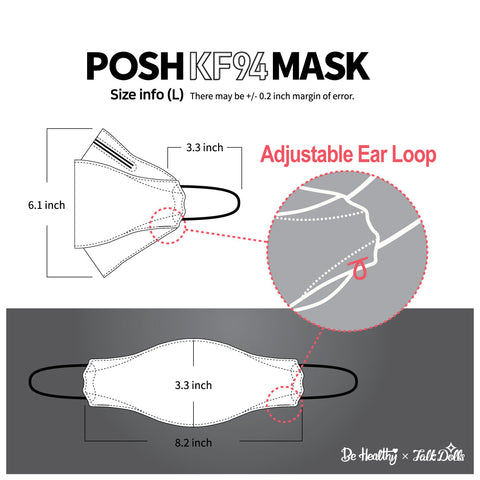 POSH KF94 Mask Melange Licorice (C05)